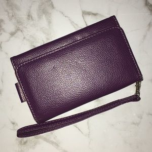 Purple Phone Case with Card Slots